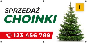 Baner reklamowy - Sprzedaż choinek - gotowe projekty (wersja 1)