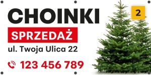 Baner reklamowy - Sprzedaż choinek - gotowe projekty (wersja 2)
