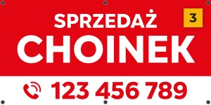 Baner reklamowy - Sprzedaż choinek - gotowe projekty (wersja 3)