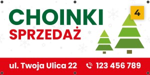 Baner reklamowy - Sprzedaż choinek - gotowe projekty (wersja 4)