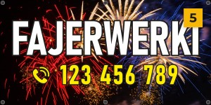 Baner reklamowy - Fajerwerski sprzedaż  - gotowe projekty  (wersja 5)