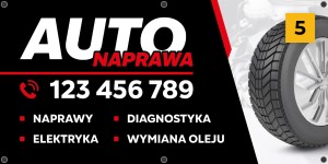 Baner reklamowy - Mechanika Pojazdowa  - gotowe projekty  (wersja 5)