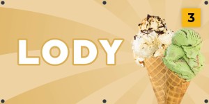 Baner reklamowy - Sprzedaż lodów  - gotowe projekty (wersja 3)