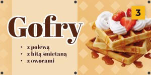 Baner reklamowy - Sprzedaż gofrów  - gotowe projekty (wersja 3)