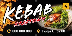 Baner reklamowy - Kebab  - gotowe projekty (wersja 4)