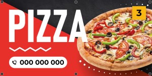 Baner reklamowy - PIZZA  - gotowe projekty (wersja 3) 