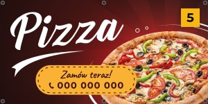 Baner reklamowy - PIZZA  - gotowe projekty (wersja 5) 
