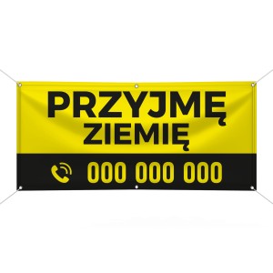 Baner reklamowy -  Przyjmę ziemię (wersja 2)