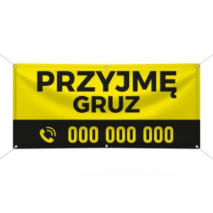 Baner reklamowy -  Przyjmę gruz (wersja 2)