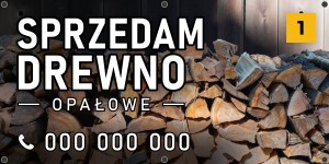 Baner reklamowy -  Drewno opłałowe (wersja 1)